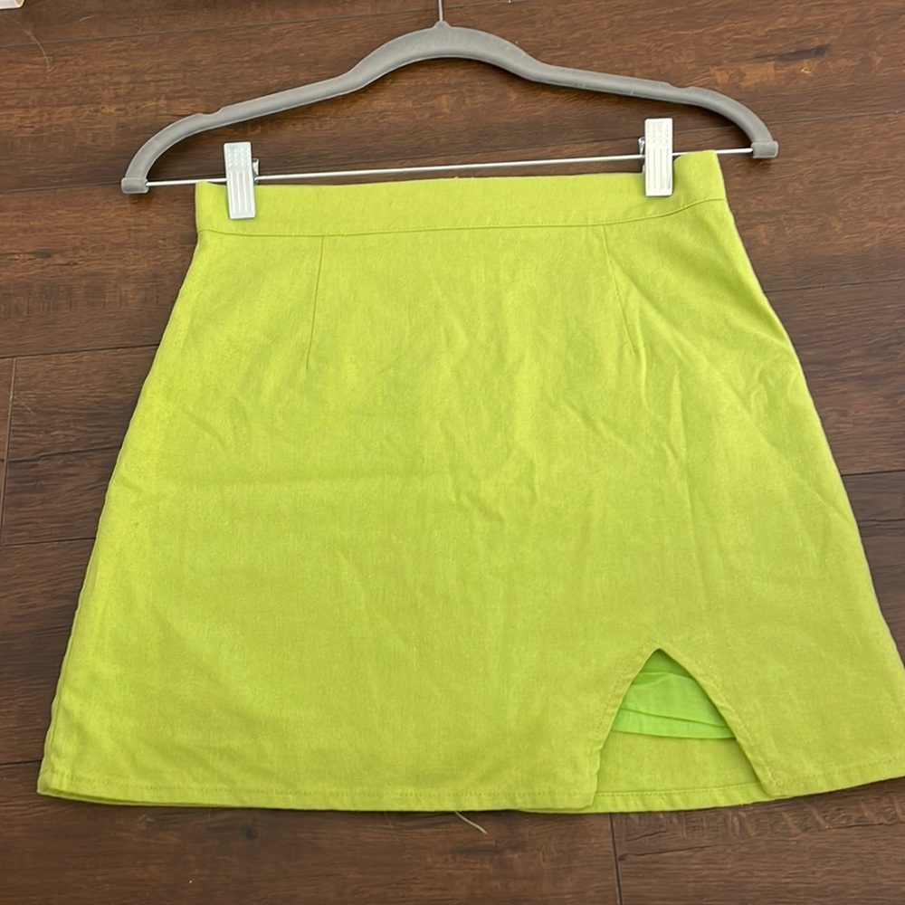 Like Green Peppermayo Mini Skirt